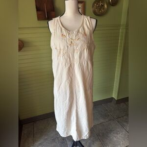 Erika & Co. Sleeveless Embroidered Cotton Dress